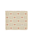 Bebe Organic Heart Mauve Patch Blanket