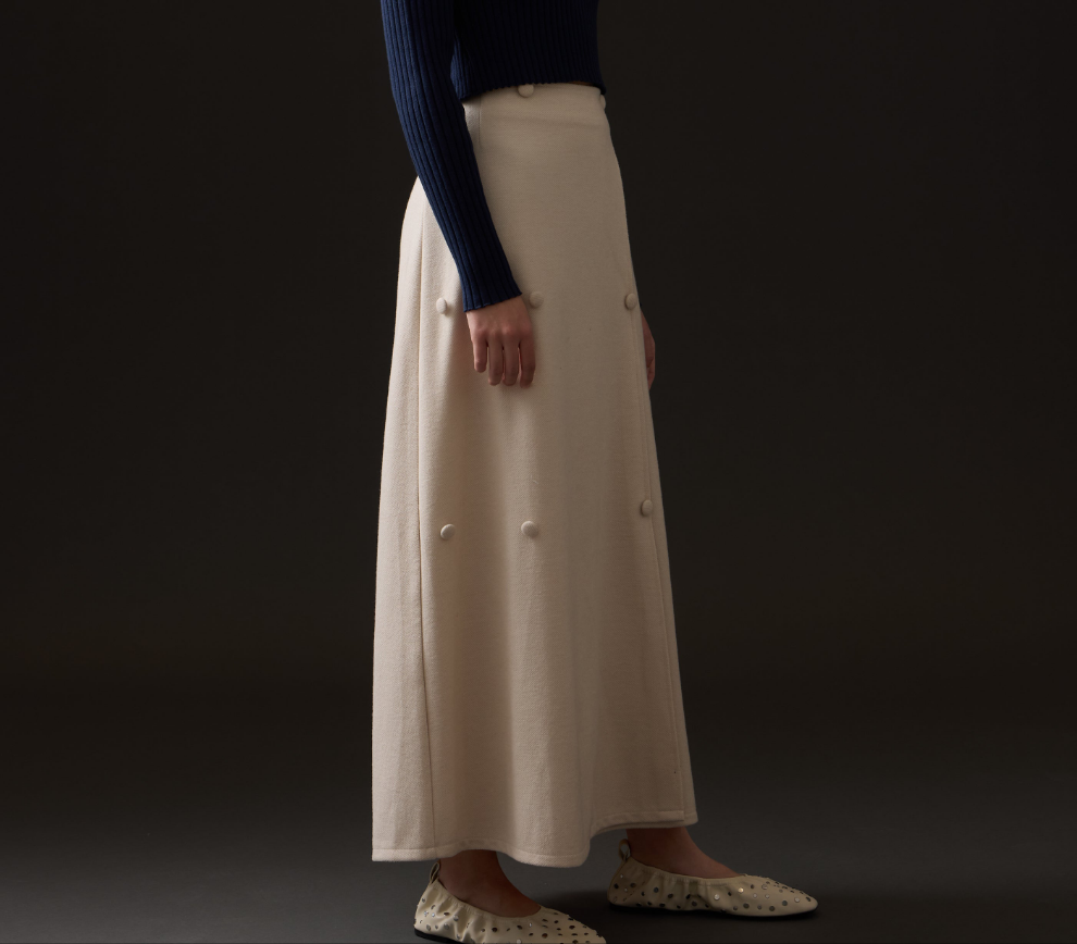 Soir Teen Natural Becky Midi Skirt