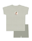 Ely's And Co Sage Owl Gingham 2 Piece Set
