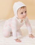 Kipp White/Pink Petit Toile Footie Set