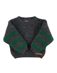 Piupiuchick Grey/Green Stripes Knit Sweater