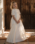 Jouet Ivory Gown With Pearl Top And Bows