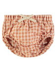 Baby Clic Checked Rust Bloomer Set