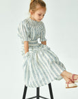 Cera Una Volta Blue Stripes Evelina Dress