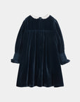 Cera Una Volta Navy Blue Lory Velvet Dress