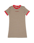Max And Co Brown Striped T-Shirt Dress