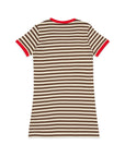 Max And Co Brown Striped T-Shirt Dress