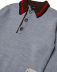No21 Grey Contrast Collar Polo
