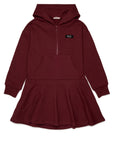 No21 Maroon Half Zip Sweat Dress