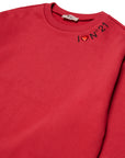 No21 Coral Red Logo Around Crewneck Sweatshirt