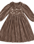 Noma Crushed Velvet Embroidered Dress