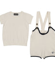 Sweet Threads Cream Noah Romper Set