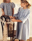 Pompomme Blueberry Embroidered Dress
