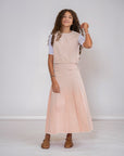 Kix Teen Pink Fringed Hem Pleated Skirt