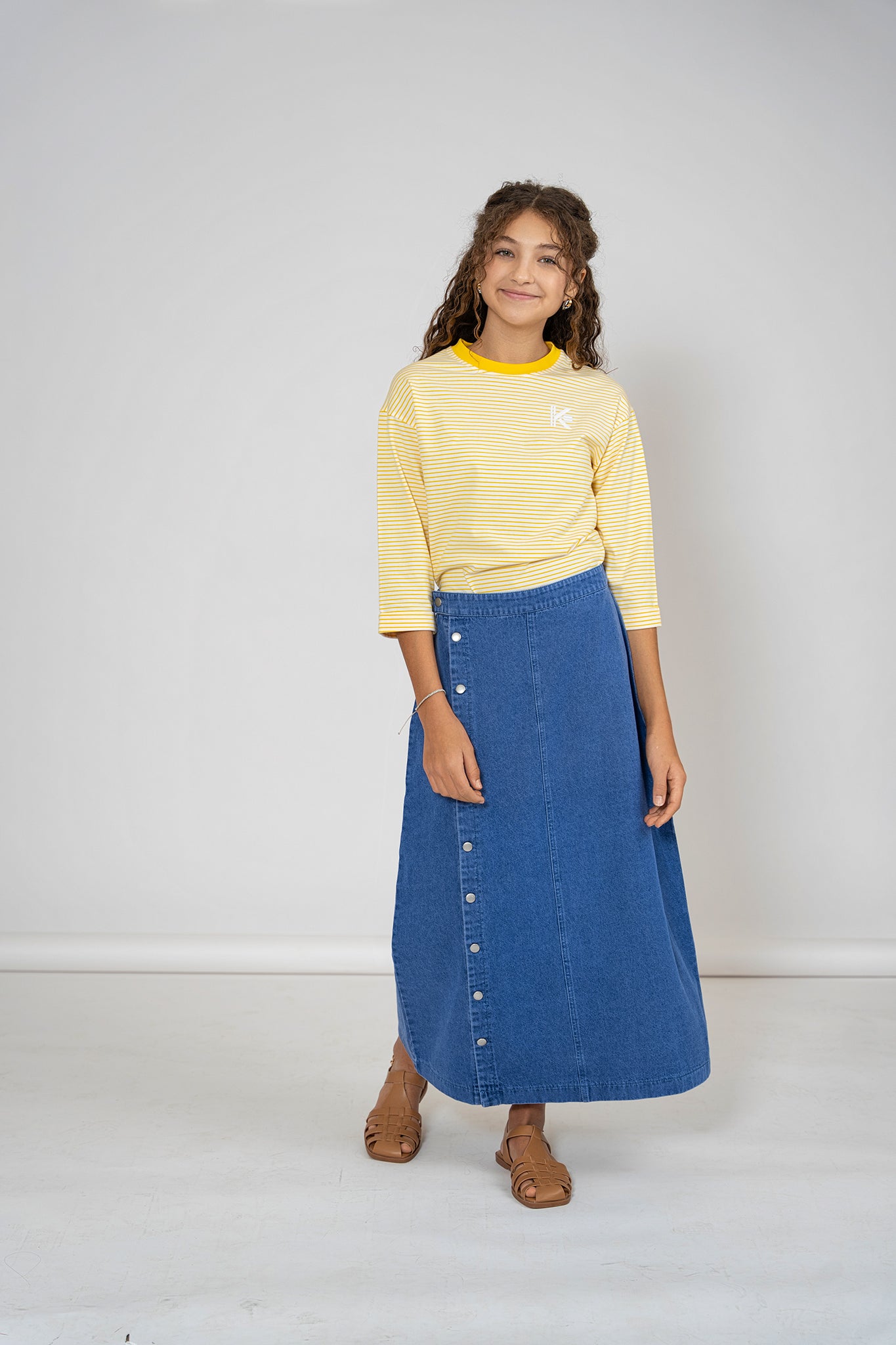 Kix Teen Denim Side Button Skirt – flamingobabychild