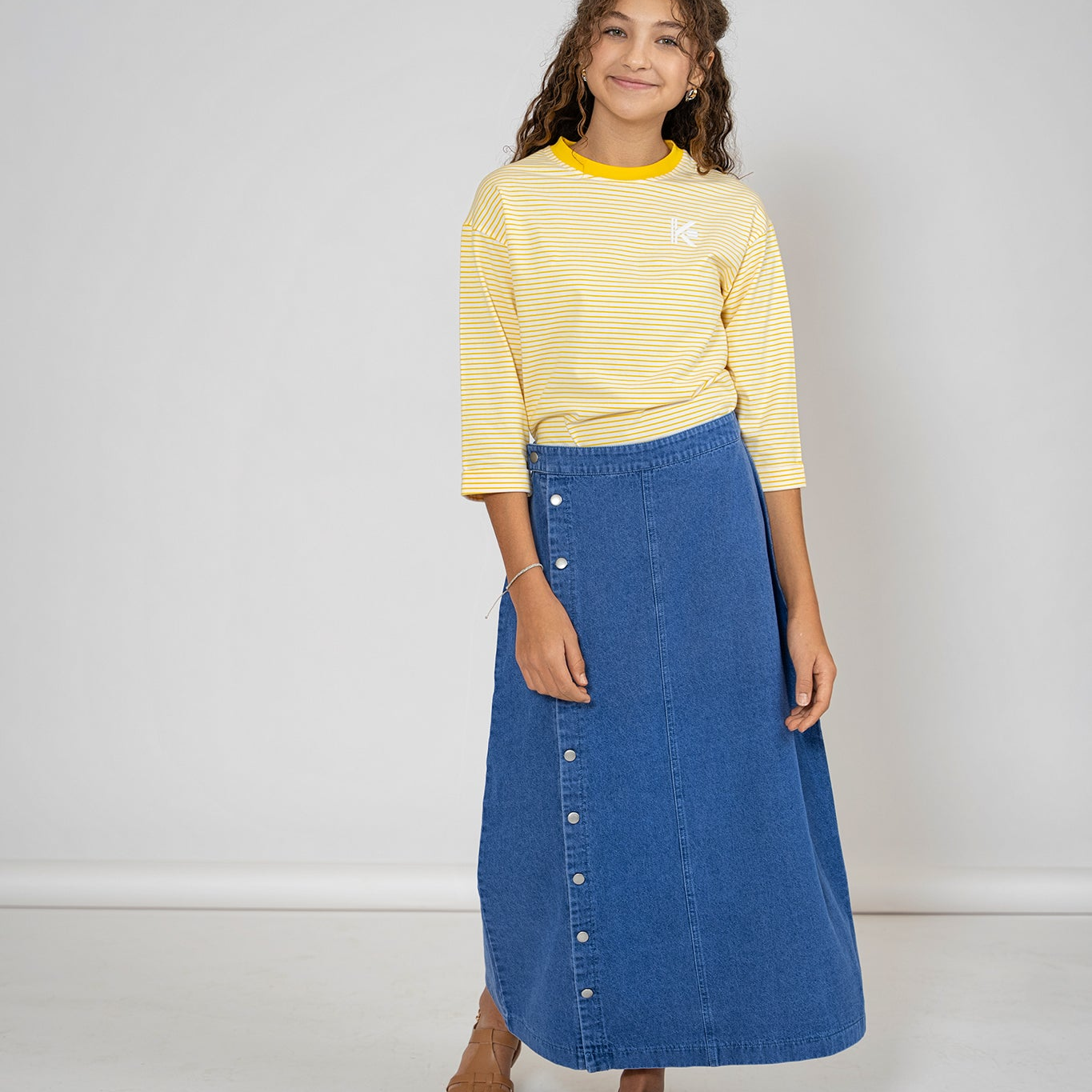 Kix Teen Denim Side Button Skirt – flamingobabychild