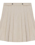 Pompomme Cream Pleated Skirt