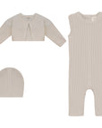 Mini P Cream Cable Knit Set