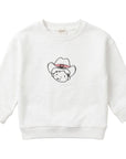 Mini P White Boy Print Sweatshirt