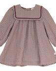 Mini P Burgundy Velvet Rick Rack Dress
