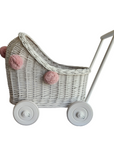 Handmade Wicker 4 Wheel Basket
