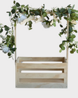 Wooden Basket With Flower