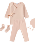 Oubon Pink Fleece 4pc Set