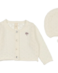 Milk Denmark Girls Pointelle Cardigan Set