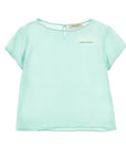 Alberta Ferretti Satin Logo Top
