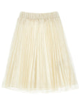Alberta Ferretti Cream Pleated Skirt