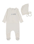 Bee And Dee Rattles Pointelle Footie Set