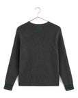 RetroKid Rowan Grey Knit Ribbed Sweater