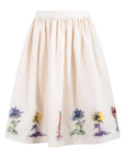 TNTRM White With Floral Print Skirt Set
