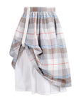TNTRM Checked Draped Skirt Set