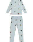 Crew Kids Light Blue Teddy Pajamas