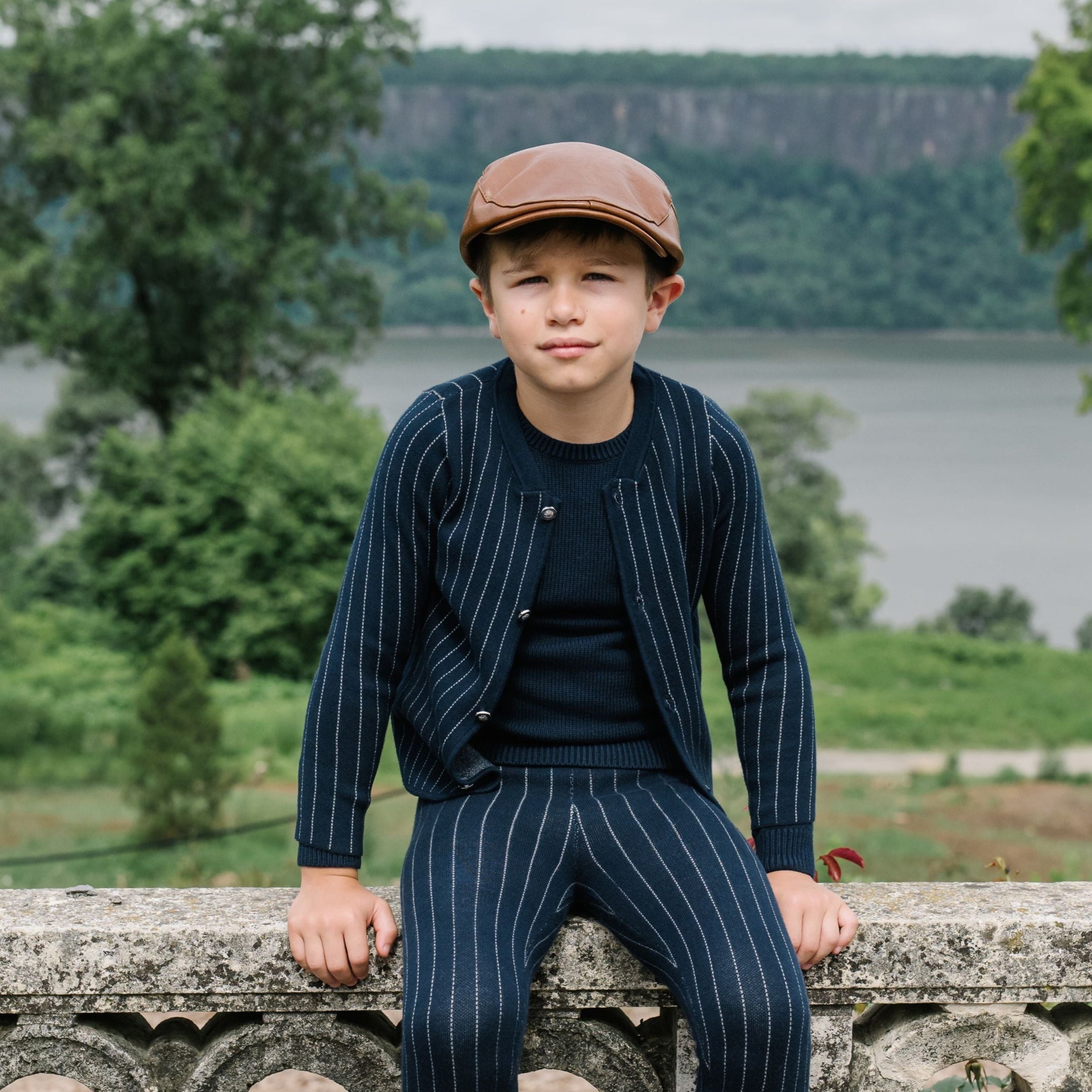 Sweet Threads Navy Stripe Orian Blazer