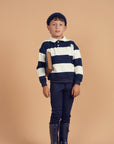 Teela Navy Stripe Polo