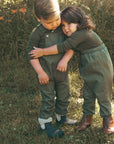 Calla Lili Green Baby Boy Denim Overall