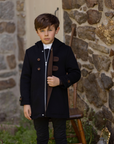 La Nina Black Wool Coat