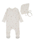 Bee And Dee Sweet Berry Print Footie Set