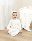 Bee And Dee Sweet Berry Print Footie Set