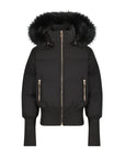 Scotch Bonnet Cropped Black Teen Coat With Fur Hood