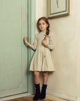 Pompomme Cream Pleated Skirt