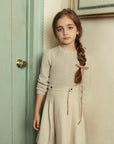 Pompomme Cream Pleated Skirt