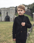 Mann Black Cabled Knit Blazer