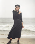 Gem Black/Grey Pleated Skirt