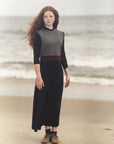 Gem Black Front Buckle Skirt