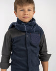 Kix Grey / Blue Corduroy Shirt