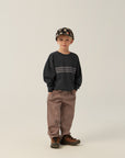 Campamento Grey Washed Stripes Sweatshirt