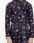 Christina Rhode Black Floral Top